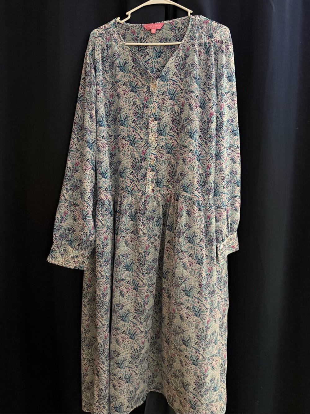 Simply Southern Teal & Purple Patterned Swim Cover Up